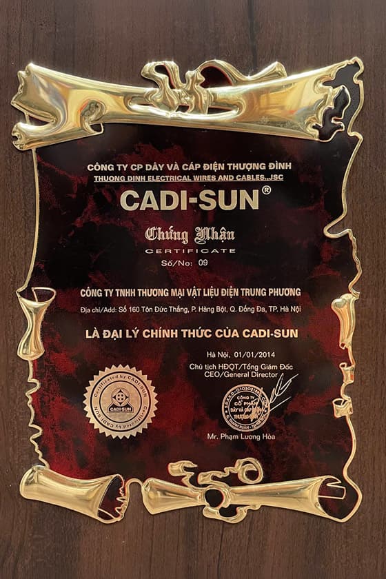 Đại lý chính thức CADISUN